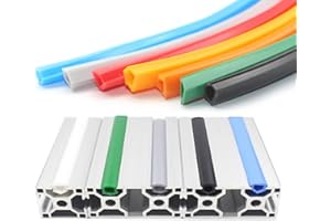 QIJIN TRADE LTD 10Meters 6mm Slot Aluminum Profile Flat Seal Slot Cover,Dust Protection Soft Cover Seal Strip for 2020 Series/1010 Series 6mm Slot Aluminum Extrustion Profile (6mm Slot-10M, Yellow, 1)