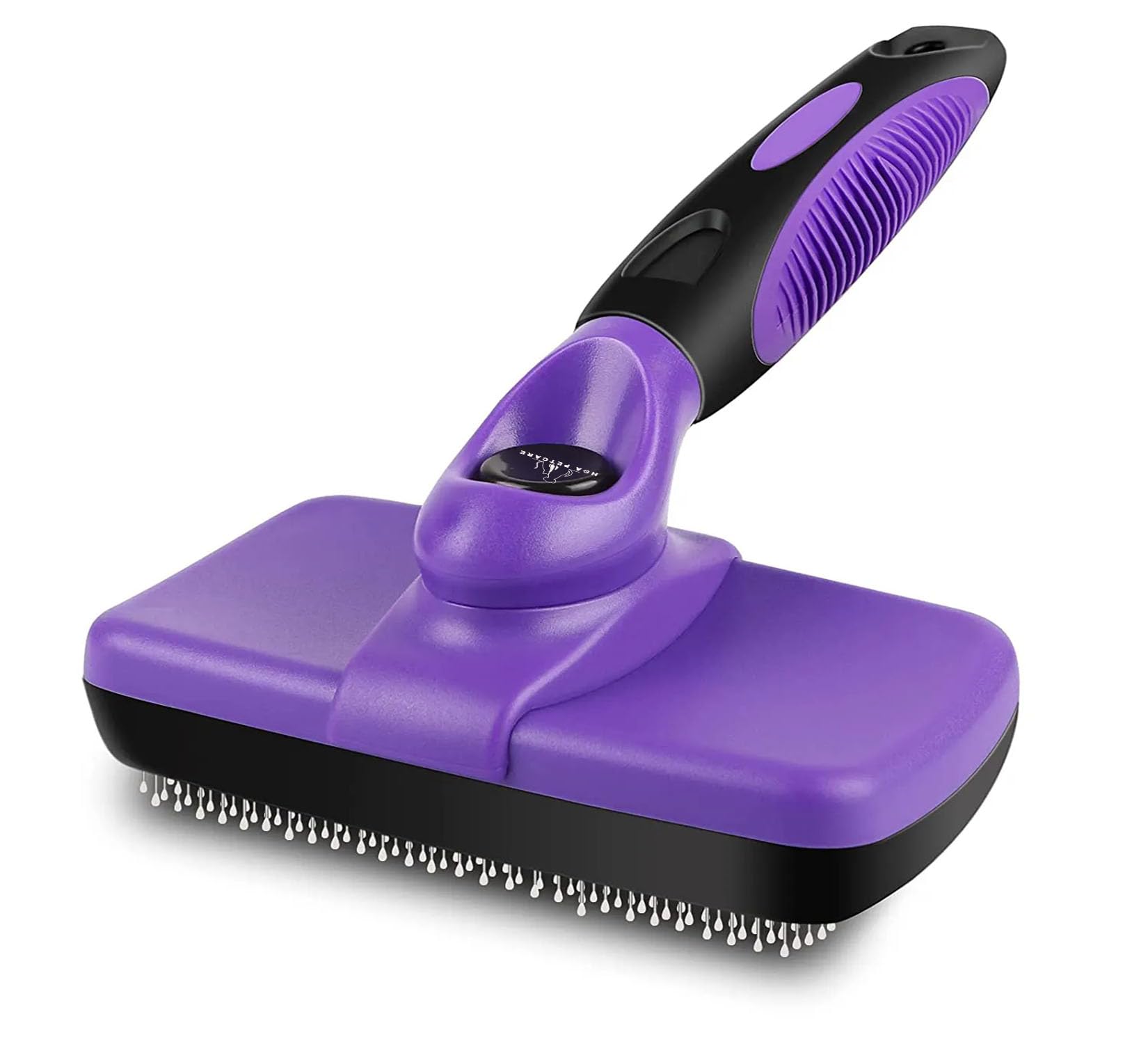 H&A PETCARE® Self-Cleaning Slicker Dog Brush And Cat Brush - Perfect for Short Haired Cats, Long Haired Cats, and Dogs of All Breeds!" (Purple)