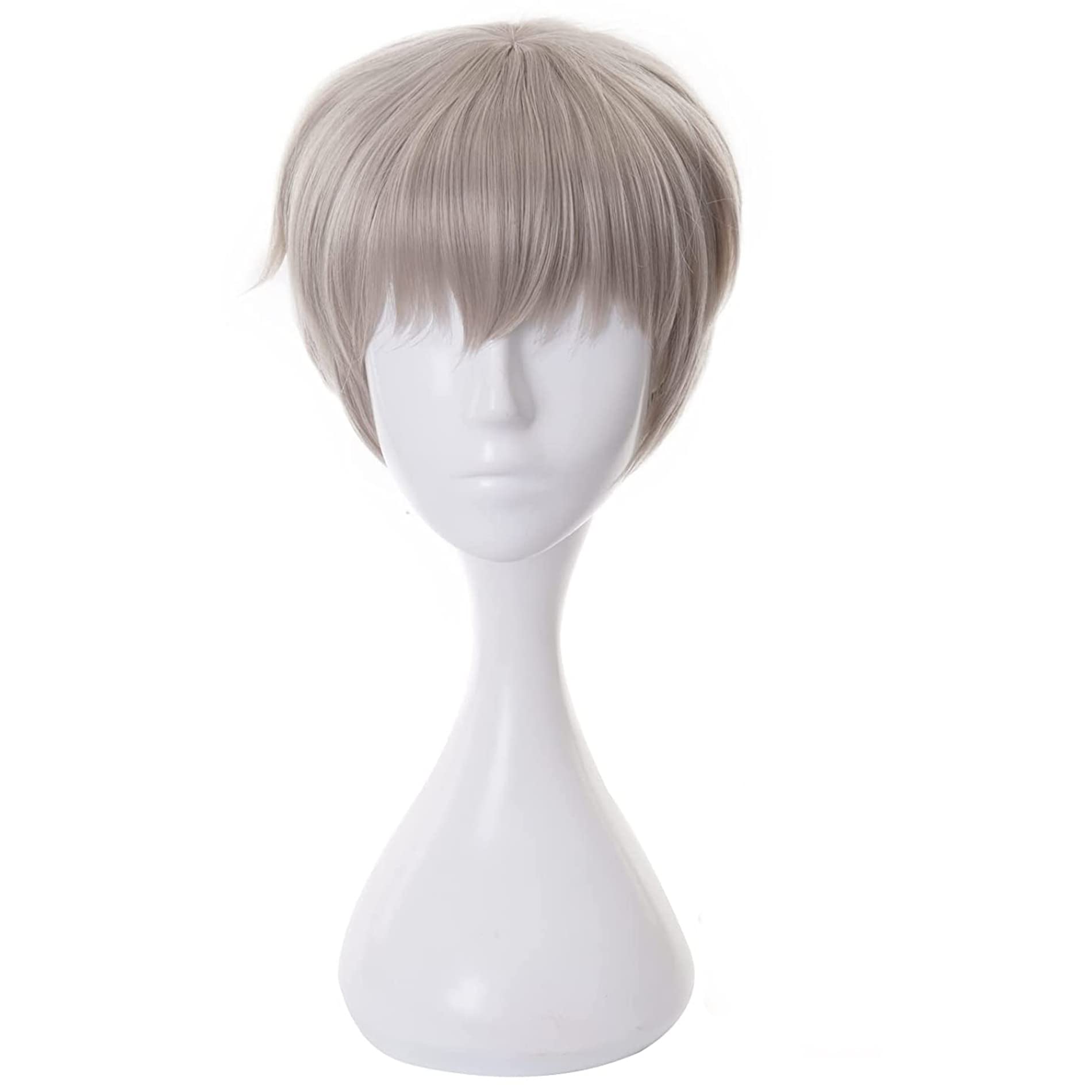 Flaxen Short Cosplay Heat Resistant Synthetic Hair for Men Halloween Cos Anime Role Play Party Replacement Wig โ image 1