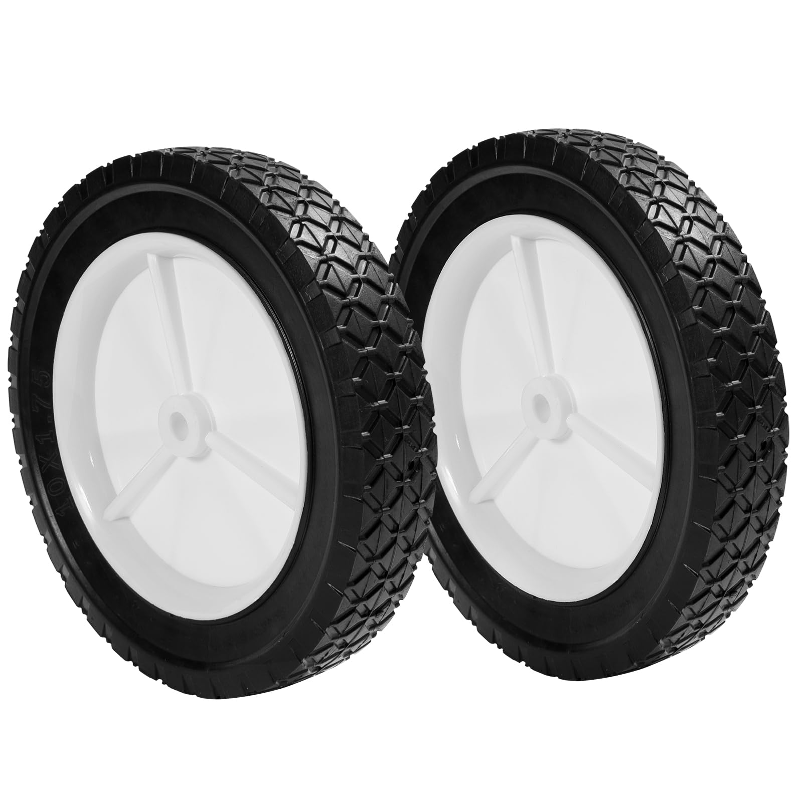Photo 1 of SENZHAO 10 Inch Lawn Mower Wheels for Oregon 72-110 Hand Trucks Plastic Wheel Compatible with Craftsma n/AYP/MTD Push Lawnmower, Hand Truck, 10 x 175, 2 pack