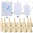 Catheter External Self-Sealing Set, 20 pcs Soft Latex, 1 pcs 500 ml Leg Bag, 1 pcs 1000 ml Urine Bag, 1 pcs Extra Large Catheter 2000 ml Urine Bag - External Catheter for Men, Day and Night Use