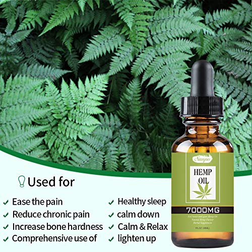 (2 Pack | 60mL) Hemp Oil for Anxiety Relief - 7000 MG - Premium Seed Grade - Natural Hemp Oil for Better Sleep, Mood & Stress - Improve Health - Vitamins & Fatty Acids