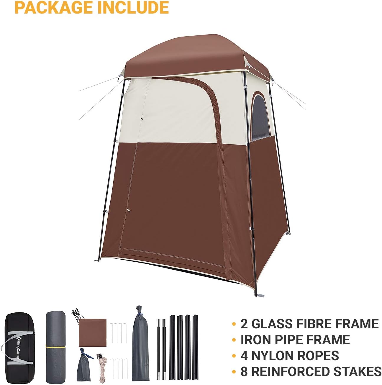 KingCamp Outdoor or Indoor Camping Dressing Changing Room Tent Shower Privacy Shelter Tent (Coffee): Sports & Outdoors