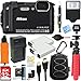 Nikon COOLPIX W300 16MP 4k Ultra HD Waterproof Digital Camera (Black) + 32GB Memory & Flash Deluxe Accessory Bundle