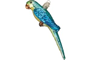 Old World Christmas Bird Watcher Collection Glass Blown Ornaments for Christmas Tree Parakeet