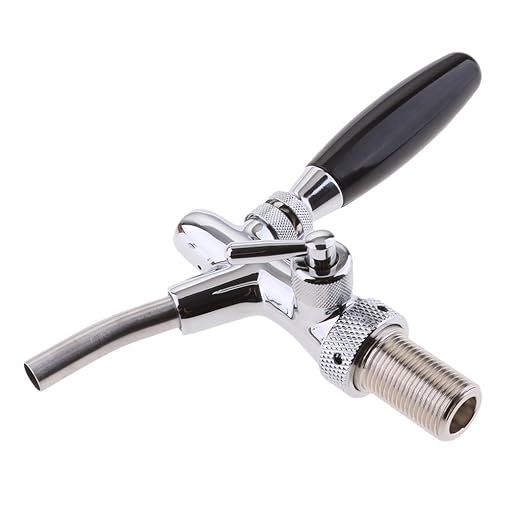 MagiDeal Einstellbarer Fassbier Wasserhahn Durchflussregler Chrom Überzug Schaft G5/8 Hahn