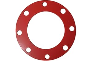 U-TURN FASTENERS, INC. U-Turn - 6 inch Red Rubber Flange Gasket 1/16 Thick, Full Face, Class 150#