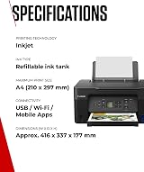 Canon PIXMA G3570 All-in-One MegaTank Printer Copier Scanner WiFi Home view 5