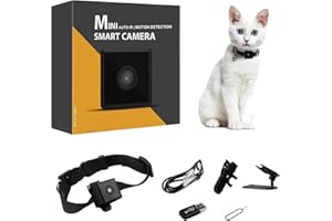 SAMMICINCO No WiFi Needed Pet Collar Camera & Cat Collar Camera with Video Records Pet Supplies Mini Body Camera Nanny Cam for Home Security Indoor Wireless