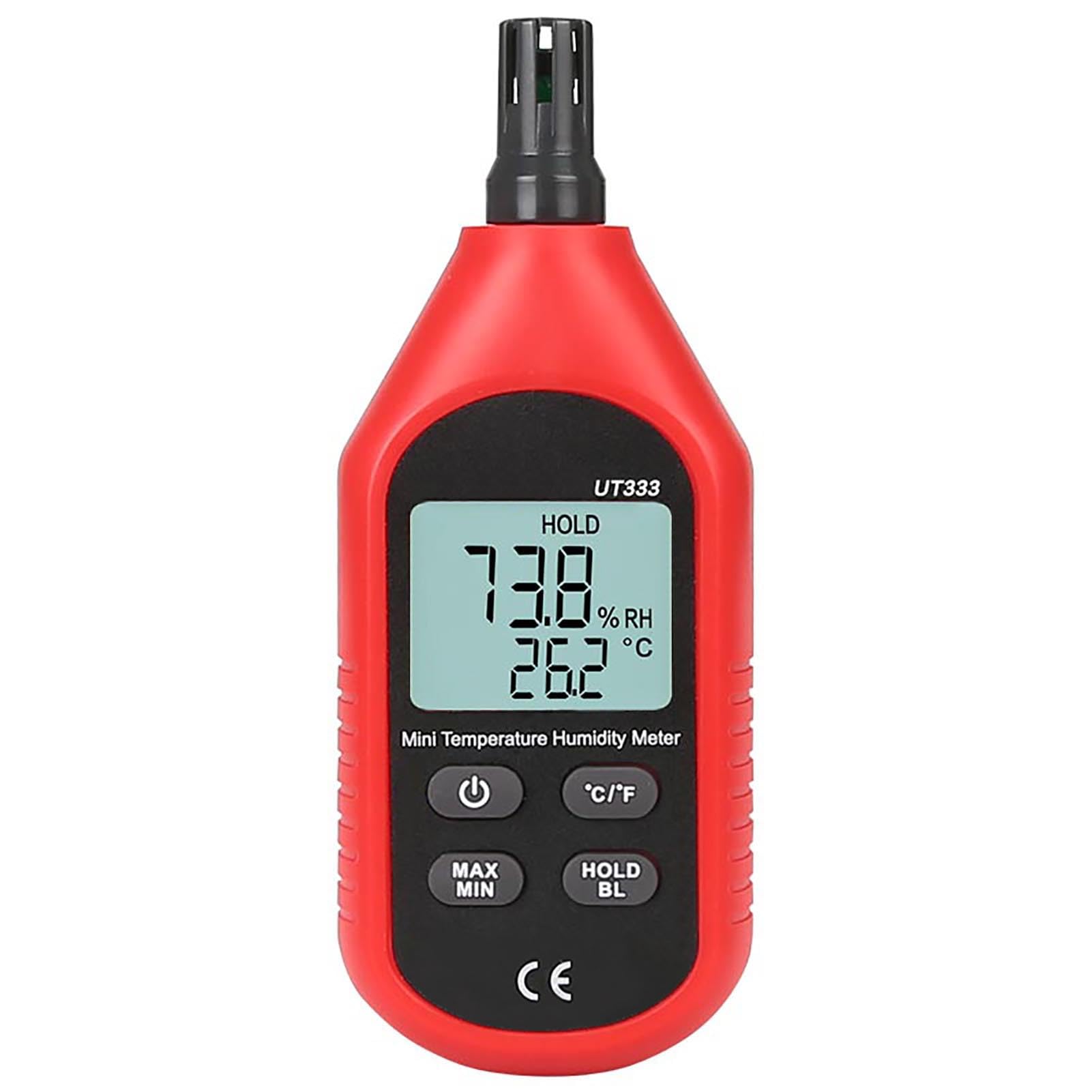Photo 1 of EVTSCAN Humidity Meter, UT333 Mini Digital Air Temperature and Hygrometer with LCD Backlight for Indoor Farming, Animal Husbandry, Warehouse Storage, and Public Facilities