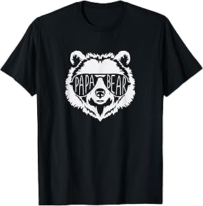 Papa Bear Face with Sunglasses T-Shirt