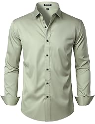 JEMITOP Men's Stretch Wrinkle Free Dress Shirts