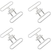 HAJXZH 4PCS Interlocking Metal Buckle Zinc Alloy Fast Fix Ring Buckle Silver Clasp Belt Accessories Suitable for Coat and Belt Decoration
