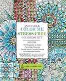 Portable Color Me Stress-Free Coloring Kit: Includes Book, Colored Pencils and Twistable Crayons (A Zen Coloring Book) by 