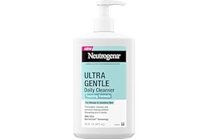 Neutrogena Ultra Gentle Foaming Facial Cleanser, Fragrance Free Hydrating Face Wash for Sensitive Skin, Daily Non Over Drying Makeup Remover, Hypoallergenic, Soap & Dye Free, Non-Comedogenic, 16 Fl Oz
