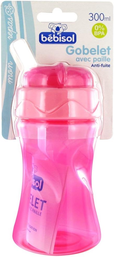 Rose Bebisol Gobelet Avec Paille 300 Ml Le Repas De Bebe Bebe Puericulture Nertili Al