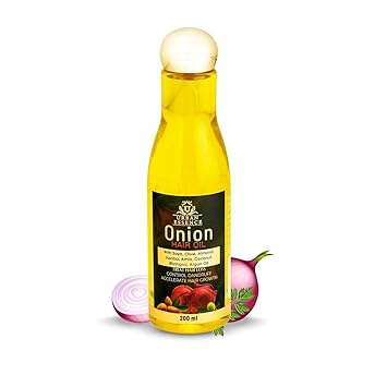 Urban Essence Onion Hair Oil For Healthy Hair Growth & Controlling Hair Fall With Almond, Coconut, Amla And 17 Other Essential Oils - 200 ml (Color May Vary)(Red/Yellow)