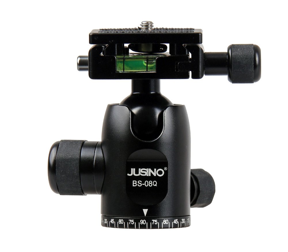 JUSINO BS-08Q Aluminium Ball Head Tripod Head Black