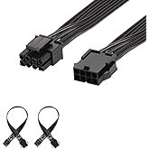 J&D EPS 8 Pin Power Extension Cable (2 Pack), 12 inch