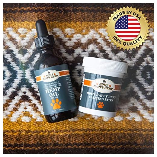 Organic Hemp Oil for Dogs with Calming Treats Dog Anxiety Relief and
