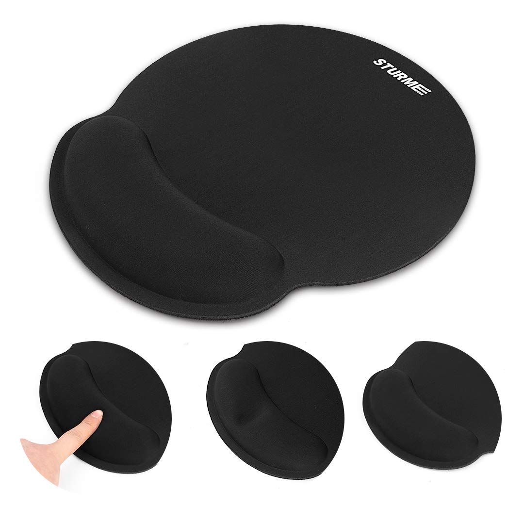 STURME Mouse Pad with Wrist Support Non-Slip Base Ergonomic Silicone Wrist Rest Use for Laptop, Home, Office