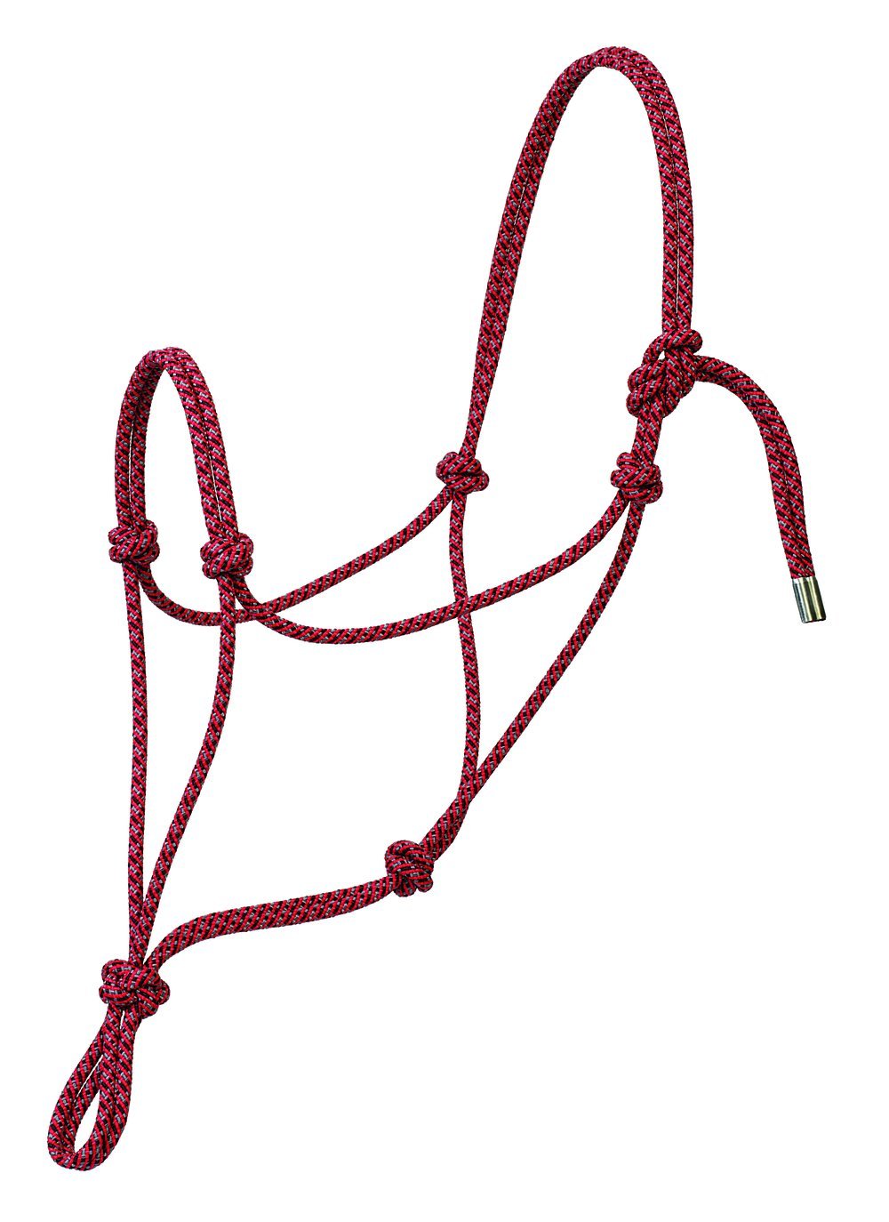 Weaver Leather Silvertip No. 95 Rope Halter Black/Gray/Red, Large