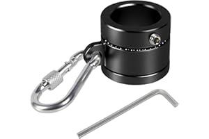 STUFOOL Sleever Bar Lock Collar 7/8, Sleever Bar Lock Collar with Tethering Attachment Point for Tool Lanyard, Compatible 7/8 Bar (Black)