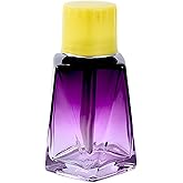4Oz / 120ml Purple Glass Pump Bottle Dispenser with Cover Rubbing Alcohol Dispenser Push Down Nail Polish Remover Pump Refillable Container for Makeup Remover