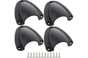 4 Pcs Large Nylon 3" Marine Wire Cable Vent Cover, Clamshell Vent for Boat, Smooth Edge Thickness 1/8", Size: 3" x 2-1/2", He