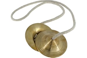 KHALSA MUSICAL Manjeera For Pooja-Kirtan-Worship- kartal instrument-Hand Cymbals Manjira Pair - Indian Musical Instrument(Siz