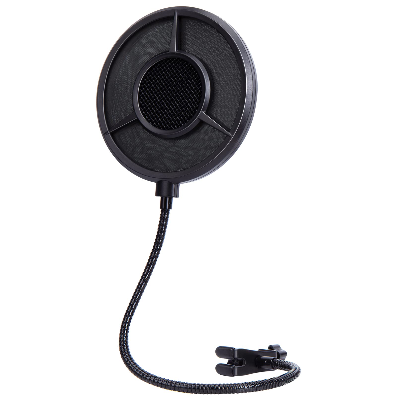 YOUSHARES Upgraded 6-layer Microphone Pop Filter - Compatible with Blue Yeti, HyperX QuadCast, Razer Seiren and Other Mic, Metal Pop Filter for Mic with Flexible 360°Gooseneck — image 1