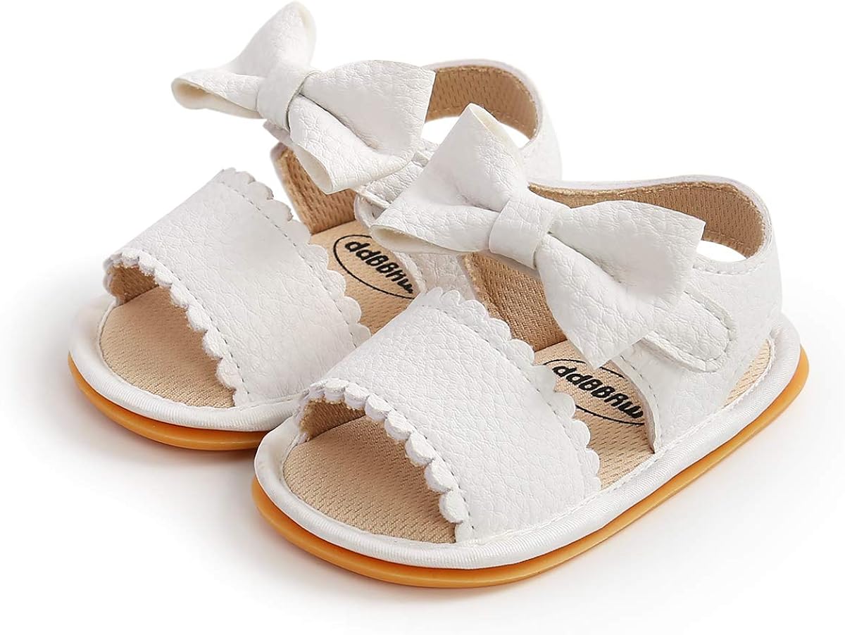  | Sawimlgy Infant Baby Girl Boy Casual Sandals Premium Princess Flats Summer Outdoor Beach Athletic Shoes Breathable Soft Anti Slip Rubber Sole Newborn Toddler Prewalker First Walking Shoes | Sandals