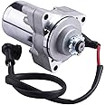 CNCMOTOK 3 Bolt Starter Motor with Line for 50cc 70 cc 90cc 100cc 110cc 125cc 4 Stroke Quad Wheelers ATVs Taotao SSR Roketa Go Karts Pit Bike Jonway SunL Dune Buggy Sandrail Coolster