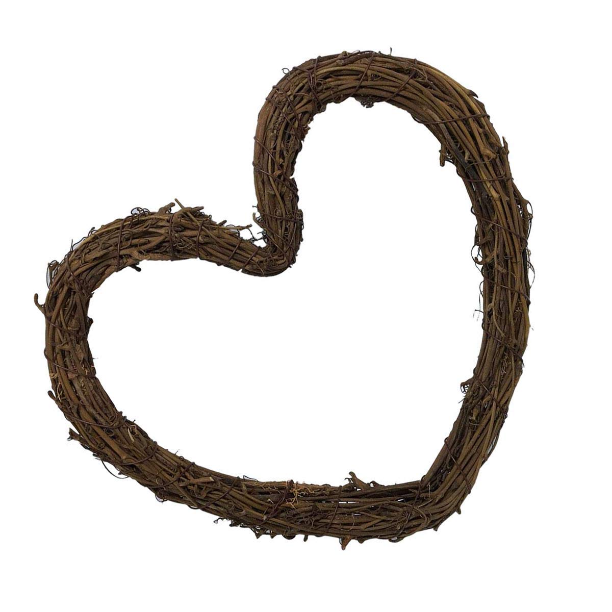Lioobo Heart Shape Grapevine Wreath Front Door Decorative Wreath