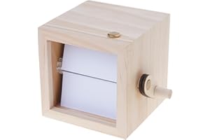 Flipbook vintage en bois à manivelle pour photos 8 cadres animations affichage mécanique album photo cadeau famille souvenir 