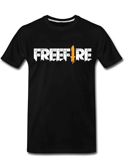 Printmyfashion T Shirts For Boys Amp Girls Garena Free Fire Gamer Character 100 Cotton Black