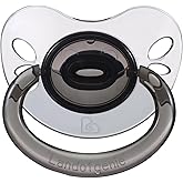 Landofgenie Large Shield Adult Size Pacifiers Butterfly Shape Transparent Design Pacifier Black