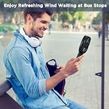 EasyAcc Handheld Fan Portable USB Fan 4 Speed 4000RPM 2600mAh Battery Black view 6