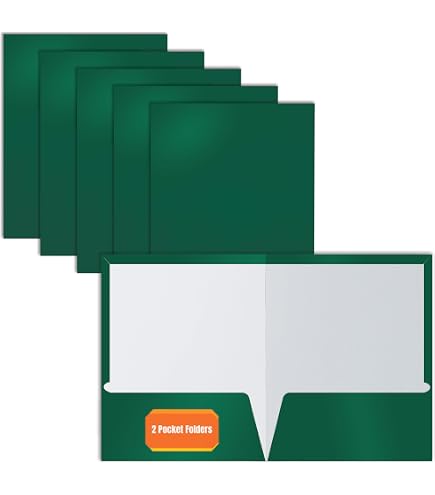 Amazon.com : Oxford Two Pocket Folders, Textured Paper, Hunter