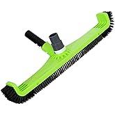 Sepetrel 20" Pool Vacuum Brush Head for Cleaning Pool Walls,Heavy Duty Inground/Above Ground Swimming Pool Scrub Brushes with Curved Ends