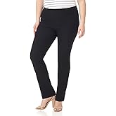 Rekucci Curvy Woman Plus Size Modern Straight Leg Pant w/Tummy Control