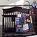 NoJo Play Ball, 9-Piece Crib Bedding Set, Navy/Red/Indigo/Ivory/Brown
