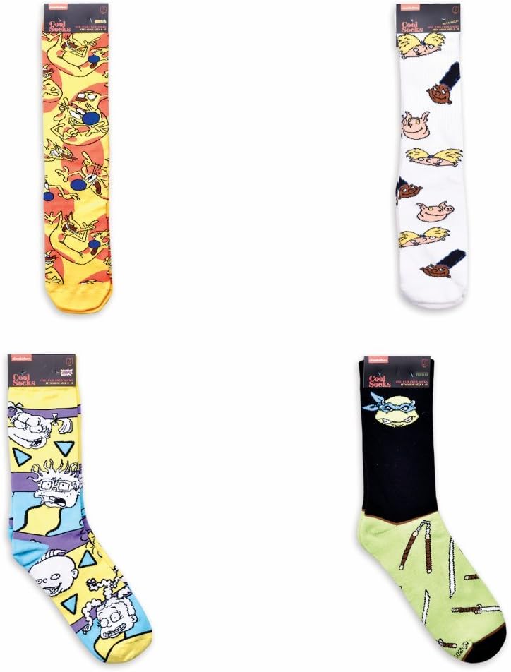Cool Socks bundle of 4 pairs, The 90's Nickelodeon Bundle