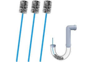 3pcs Condensate Flexible Drain Brush, Nylon and PVC Condensate Drain Brush with Clean Brush Tube Pipe Cleaner Head Keep Conde