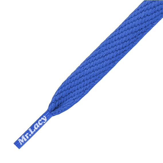 Mr Lacy Flatties Shoelaces Flat Royal Blue Shoe Laces Amazon.co.uk