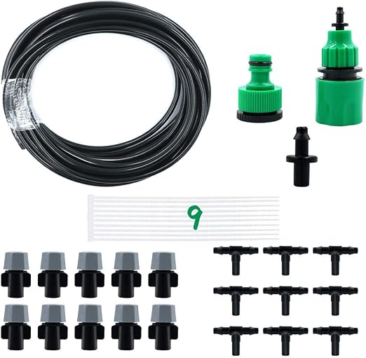 Kit micro de riego por goteo, HUACAM 10m automático Micro Drip Kit ...