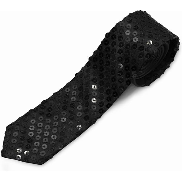 black sequin tie