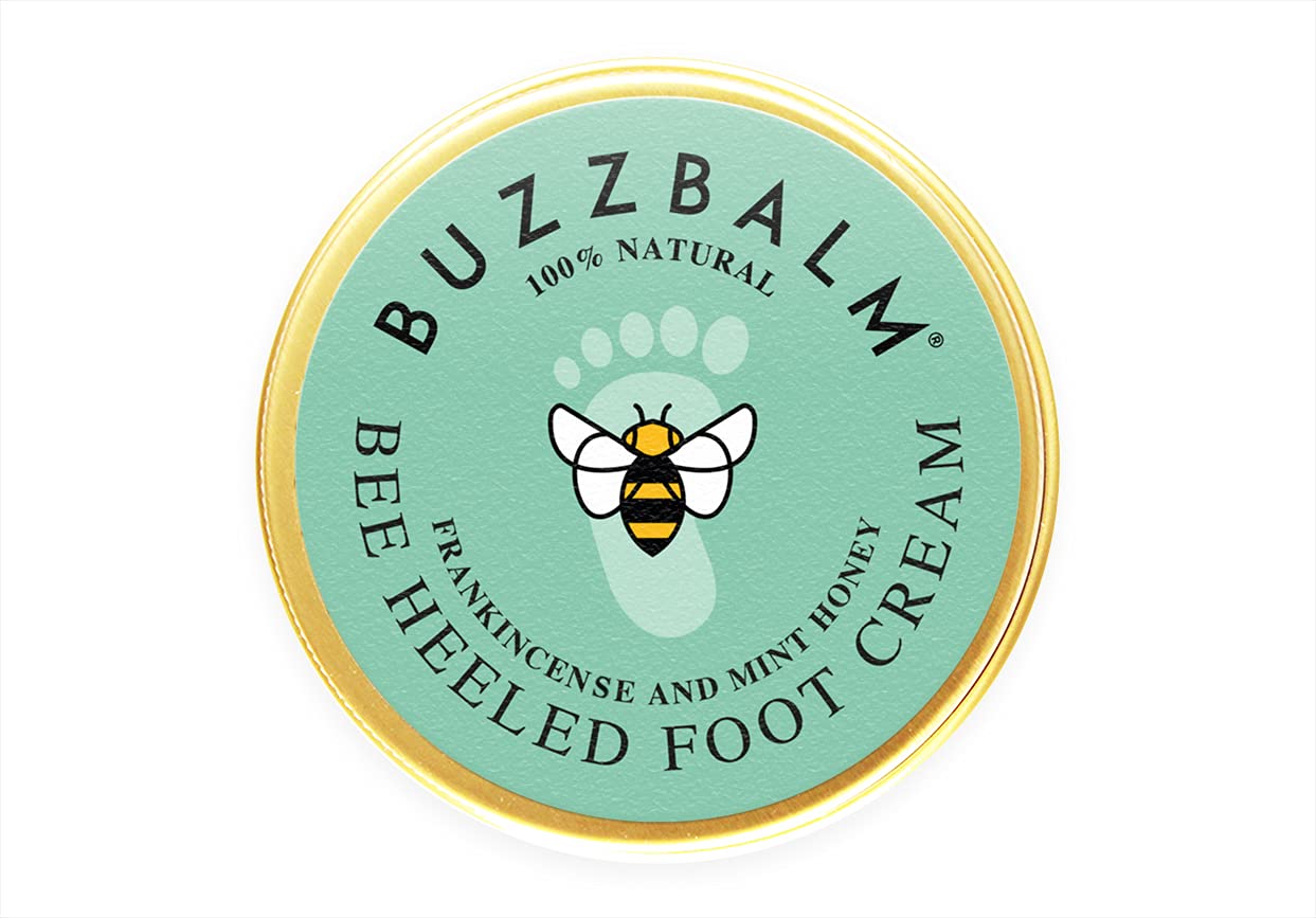 Foot Cream for Cracked Heels and Dry Skin Bee Heeled Heel Balm Completely Natural Cracked Heel Repair Cream with Frankincense and Peppermint Honey (85g)