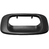 Parts N Go 1999-2007 Silverado Sierra 1500 2500 3500 Tailgate Handle Trim Bezel Cover Replacement Black Textured Plastic Rear Exterior - GM1916102, 15228539