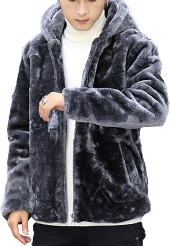 Amazon Lisa Pulster メンズ ファー コート フェイク 毛皮 ファー ジャケット 男性 カッコイイ 毛皮コート 暖かい 防寒 お洒落 アウター ふわふわ 贅沢感 ショート丈 大きいサイズ コート ジャケット 通販
